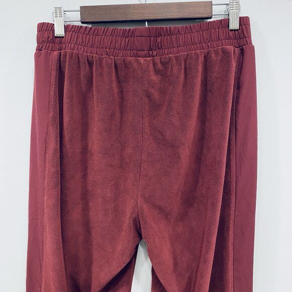 ZYIA Active L Maroon Soft Cozy Fleece Pull-on Joggers Elastic Waist Sweatpants - Picture 16 of 16